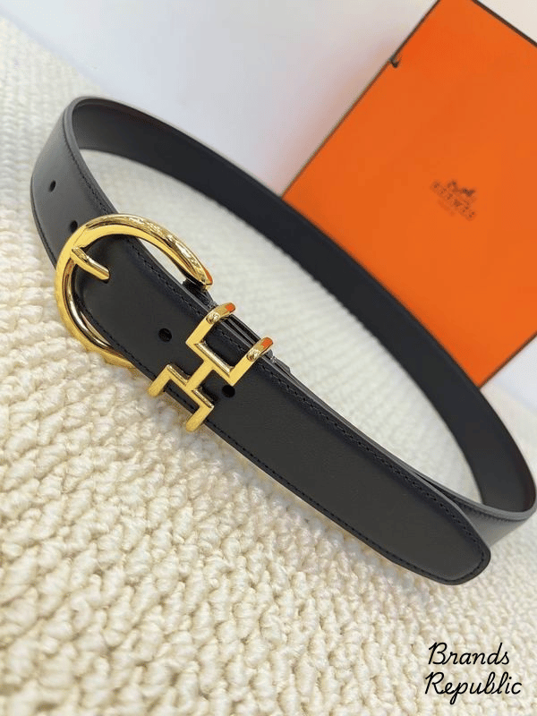 Hermès 33MM H Equestre Belt With Golden Buckle In Different Colors