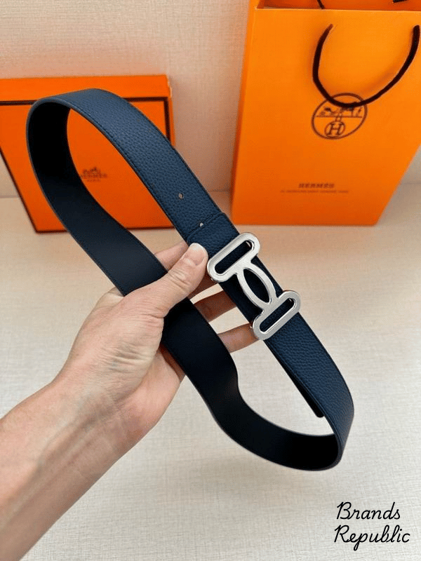 Hermès 34MM Odyssee Buckle & Reversible Leather Strap Belt In Different Buckle Colors