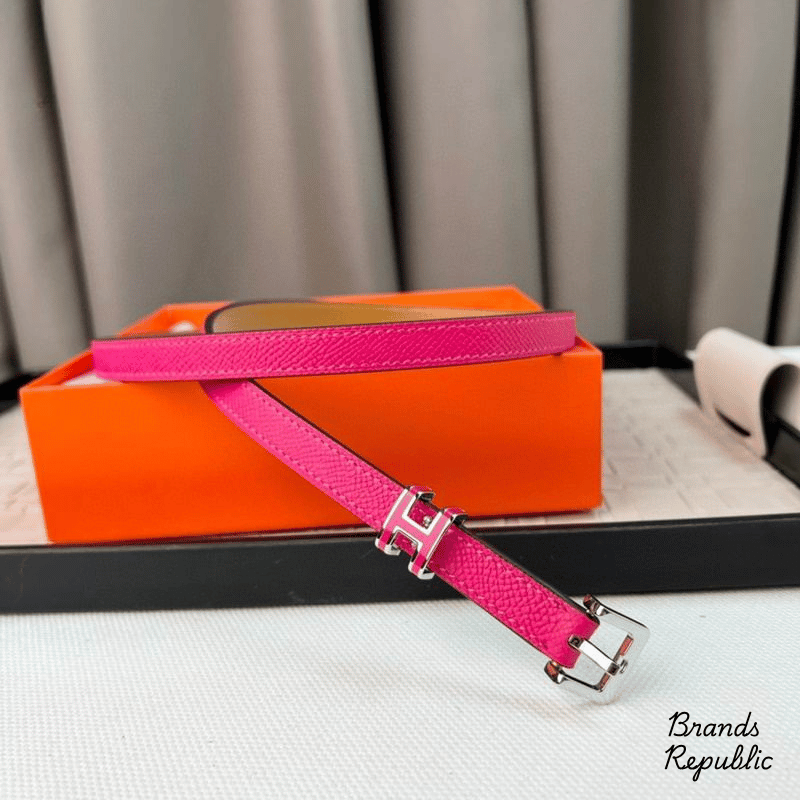Hermès 15MM Pop H 15 Pink Epsom Belt In Different Buckle Colors