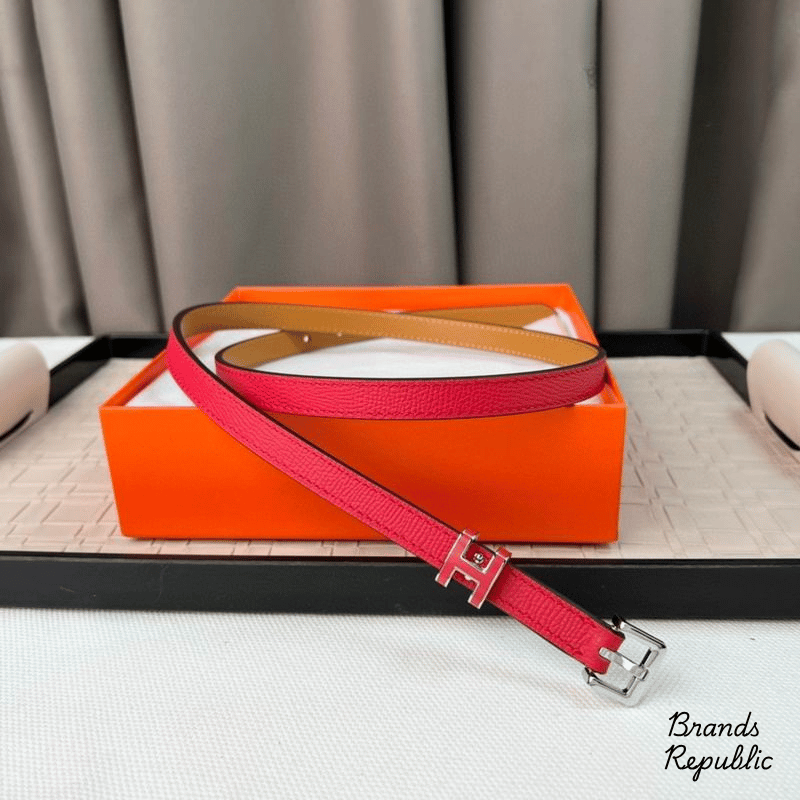 Hermès 15MM Pop H 15 Red Epsom Belt In Different Buckle Colors