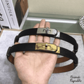 Hermès 25MM Black Kelly Belt In Different Buckle Colors