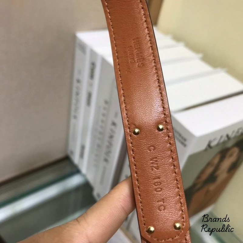Hermès 18MM Kelly 18 White Epsom Turn Lock Buckle Belt In Different Buckle Colors