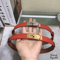 Hermès 25MM Grained Epsom Calfskin Kelly Belt In Different Buckle Colors