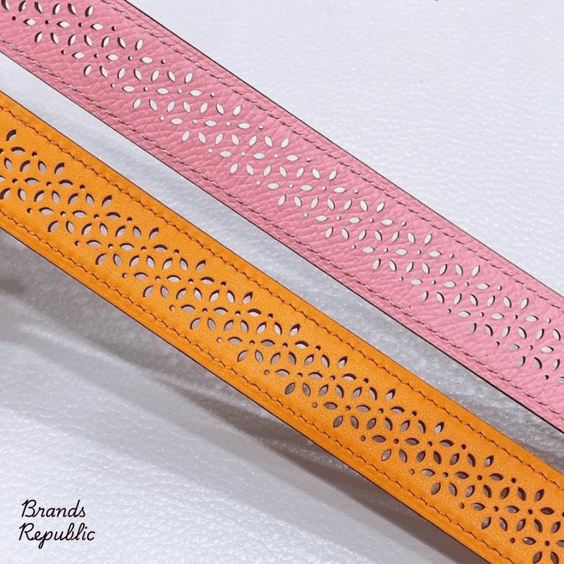 Hermès 25MM Orange Mors H Buckle & Reversible Leather Strap Belt