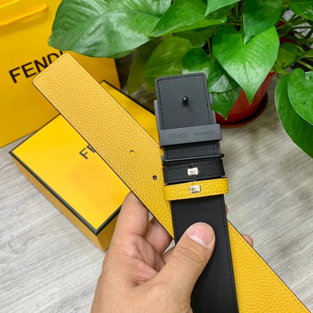 ★FENDI★FFロゴ レザー リバーシブル ベルト★4.0cm