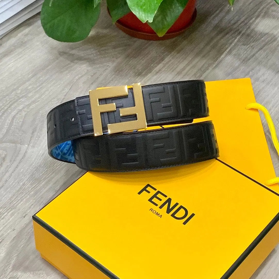 【FENDI】★FFロゴ レザー リバーシブル ベルト★