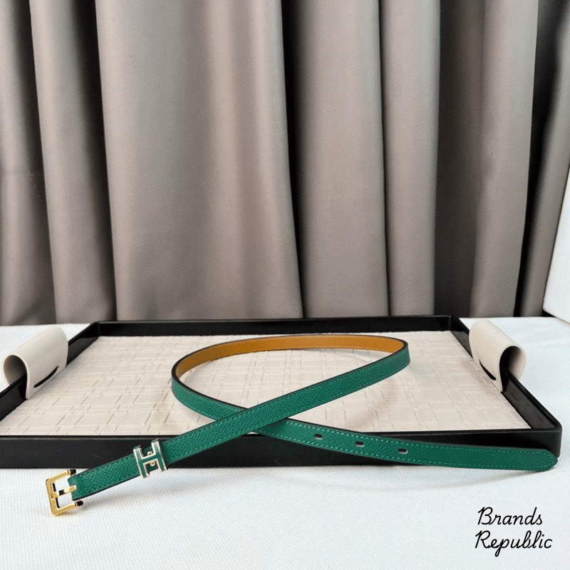Hermès 15MM Pop H 15 Green Epsom Belt In Different Buckle Colors