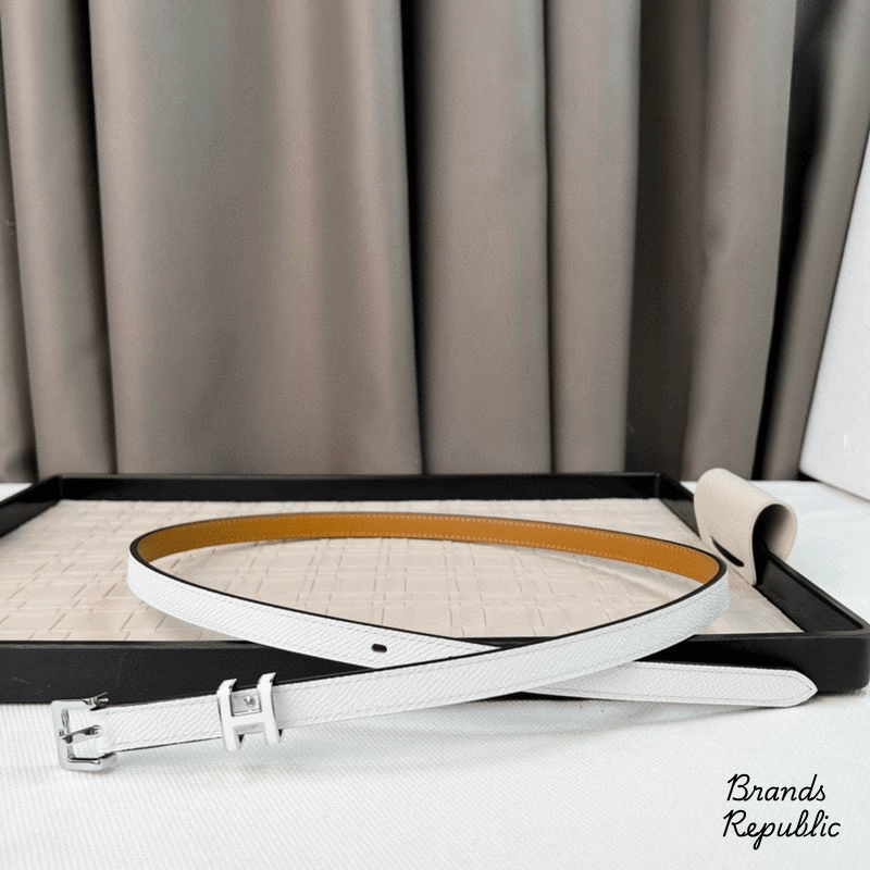 Hermès 15MM Pop H 15 White Epsom Belt In Different Buckle Colors