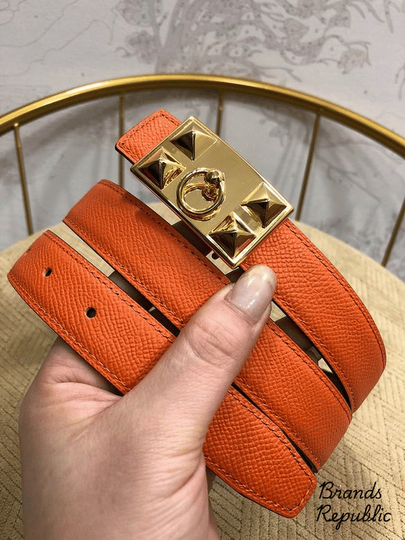 Hermès 25MM Collier de Chien (CDC) Leather Belt In Different Colors