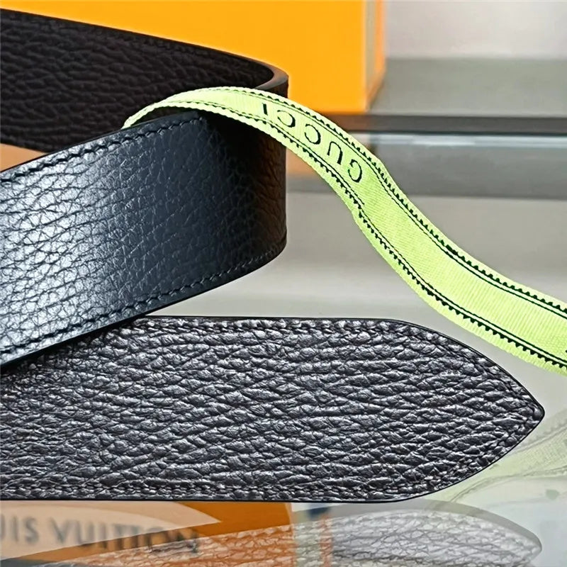 gucci reversible belt in textured leather