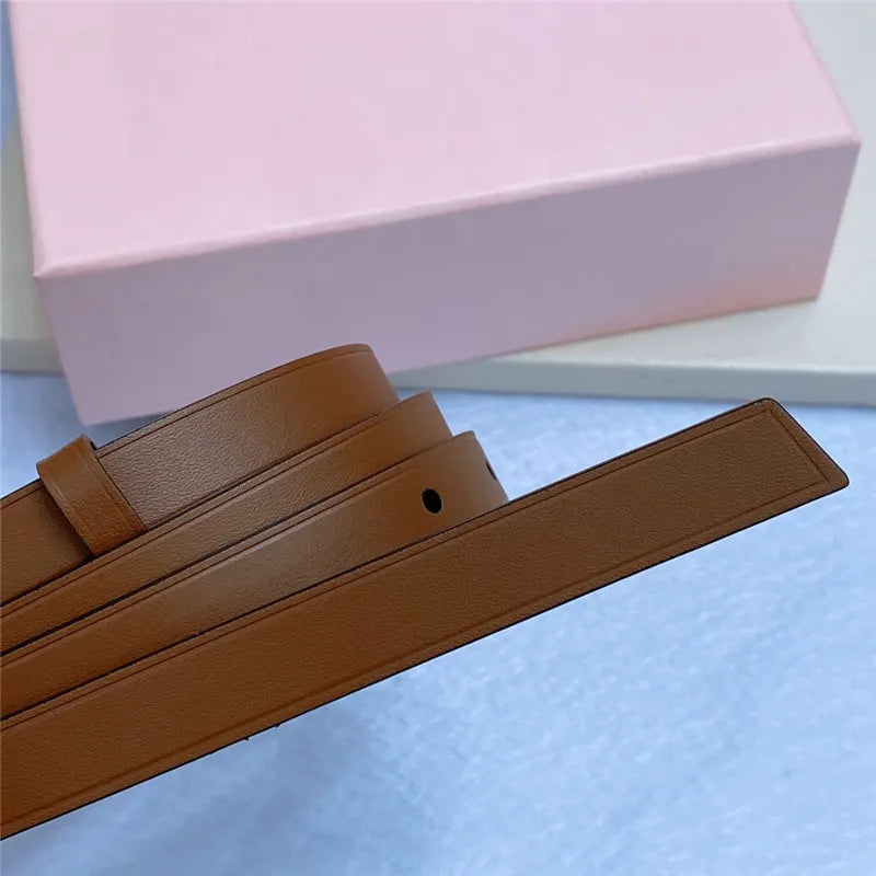 miumiu metal perforated micro-logo leather belt