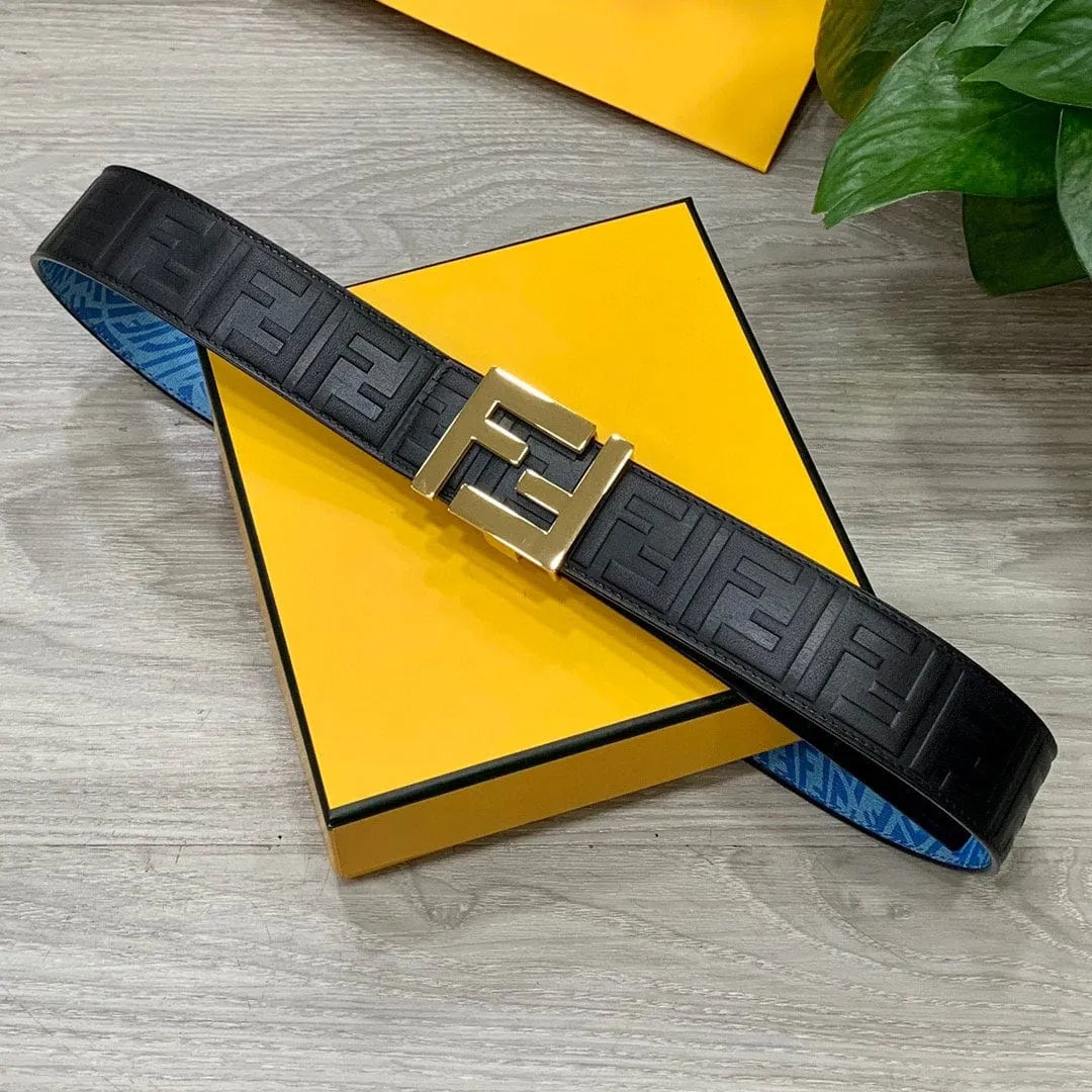 【FENDI】★FFロゴ レザー リバーシブル ベルト★