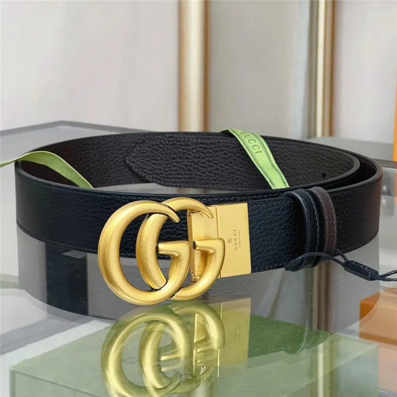 gucci reversible belt in textured leather