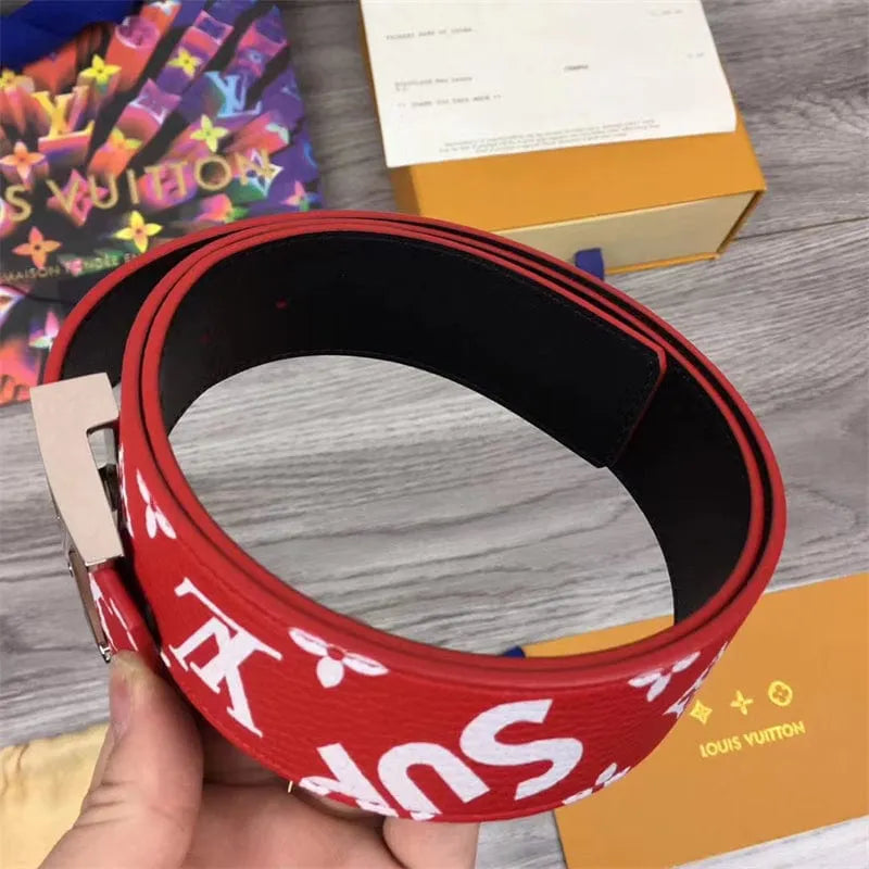 Louis Vuitton x Supreme ウルトラレア レッド 40MM リバーシブルベルトMP015S