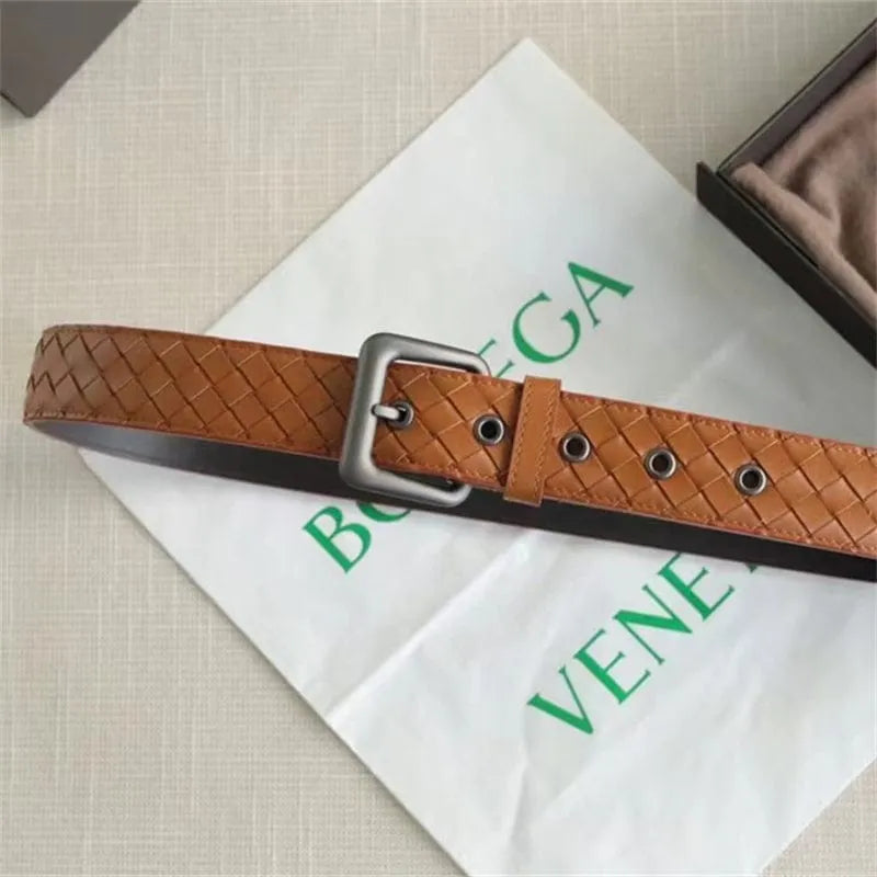 BOTTEGA VENETA イントレチアトベルト3.5cmブラウン
