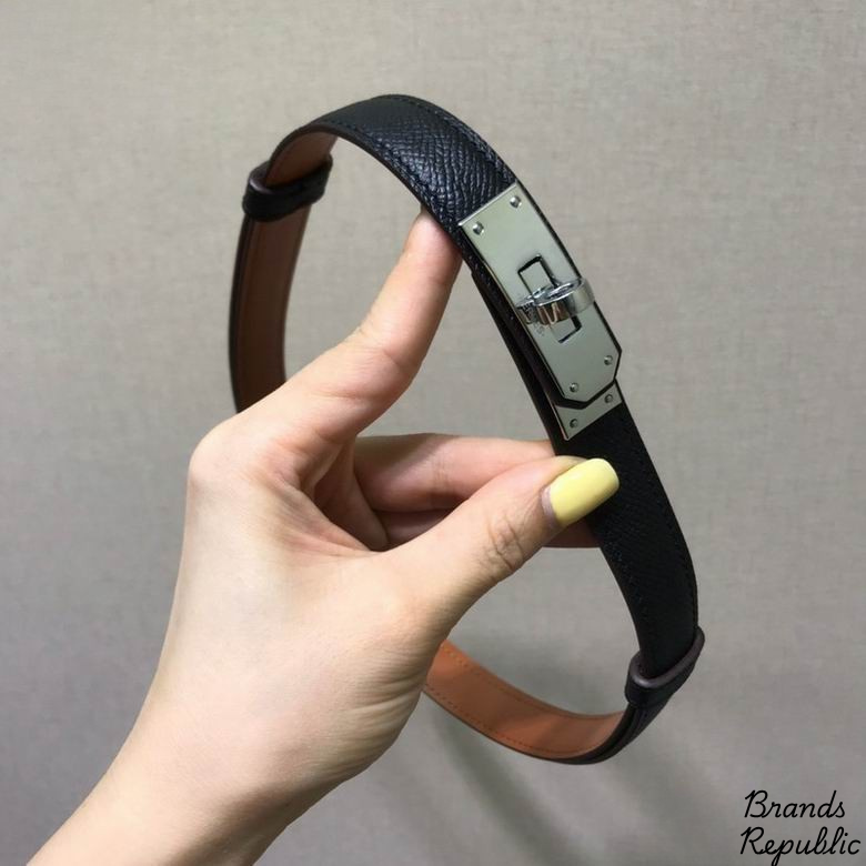 Hermès 18MM Kelly 18 Black Epsom Turn Lock Buckle Belt In Different Buckle Colors