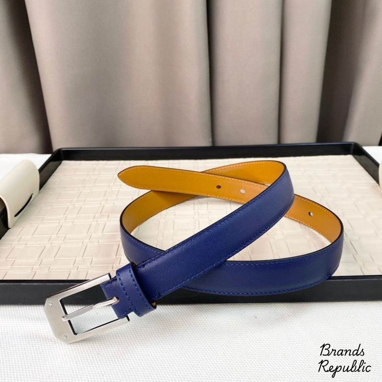 Hermès 25MM Classic Blue Interchangeable Belt In Different Buckle Colors