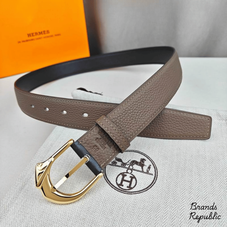 Hermès 32MM Taupe Rodeo 32 Belt In Different Buckle Colors