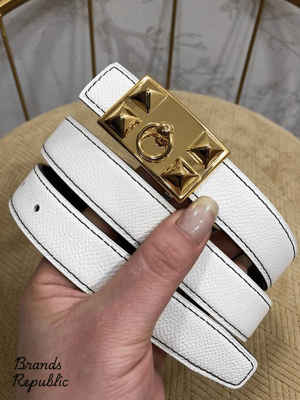 Hermès 25MM Collier de Chien (CDC) Leather Belt In Different Colors
