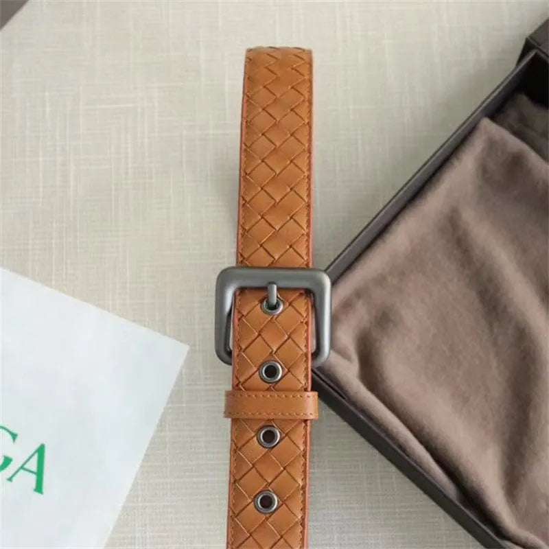 BOTTEGA VENETA イントレチアトベルト3.5cmブラウン