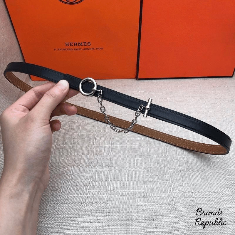 Hermès 13MM Brown Carrousel Reversible Belt In Different Buckle Colors