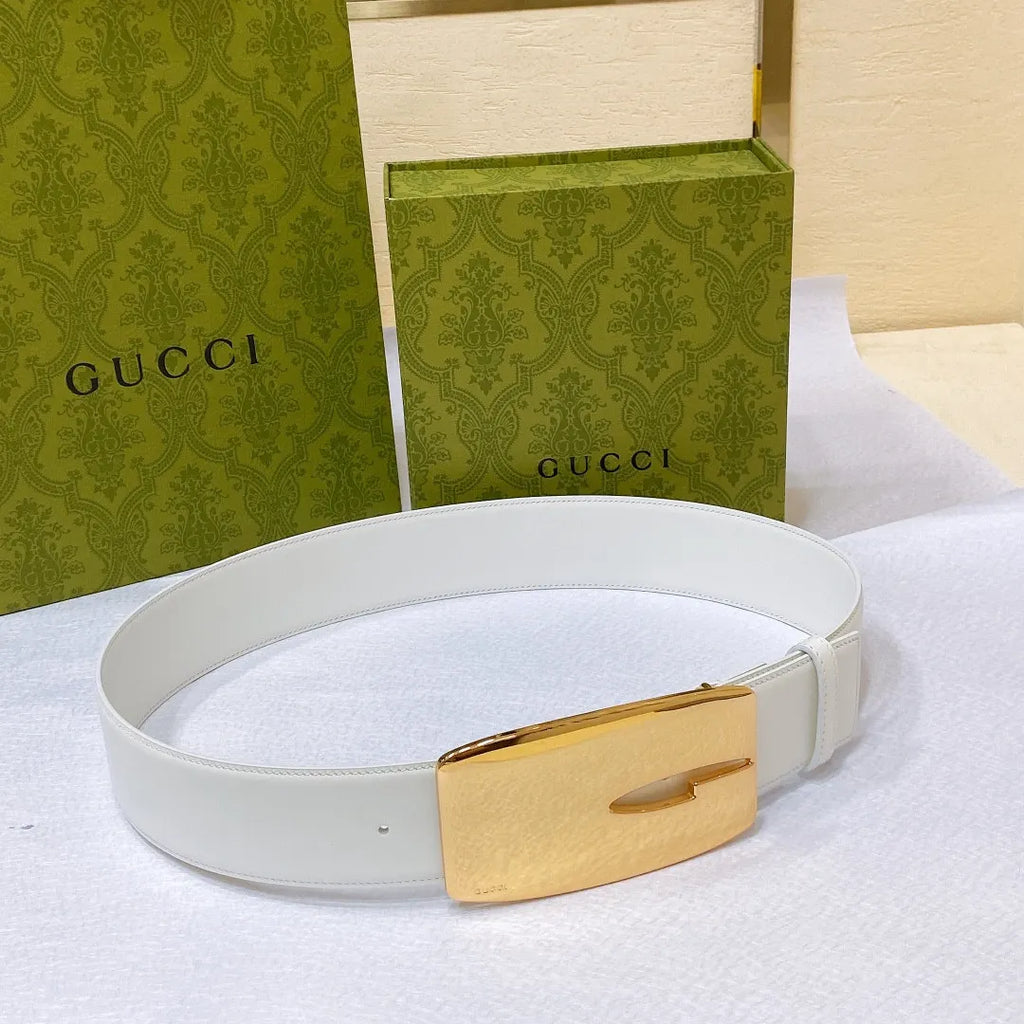 gucci vintage letter G buckle wide belt