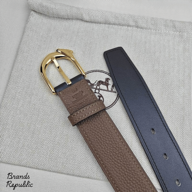 Hermès 32MM Taupe Rodeo 32 Belt In Different Buckle Colors