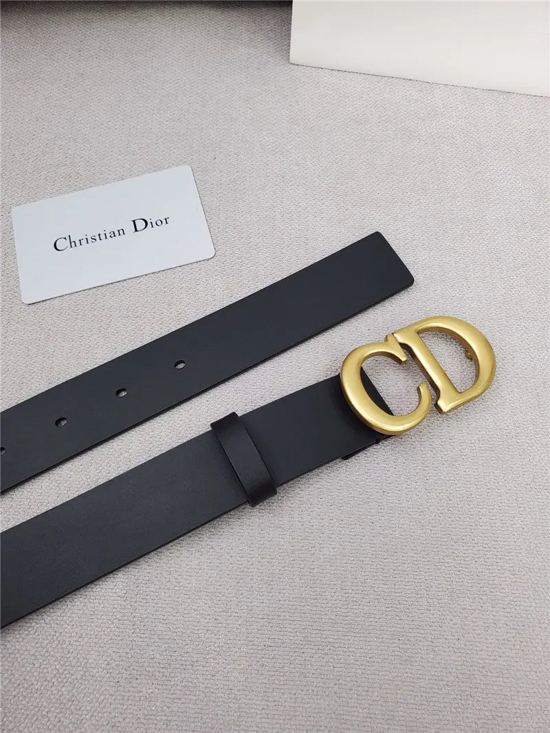 dior CD black leather belt