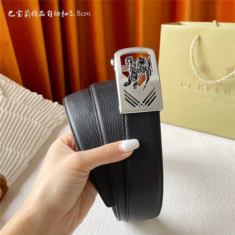 Burberry Pebbled Calfskin Belt