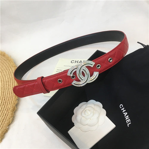 chanel logo buckle belt