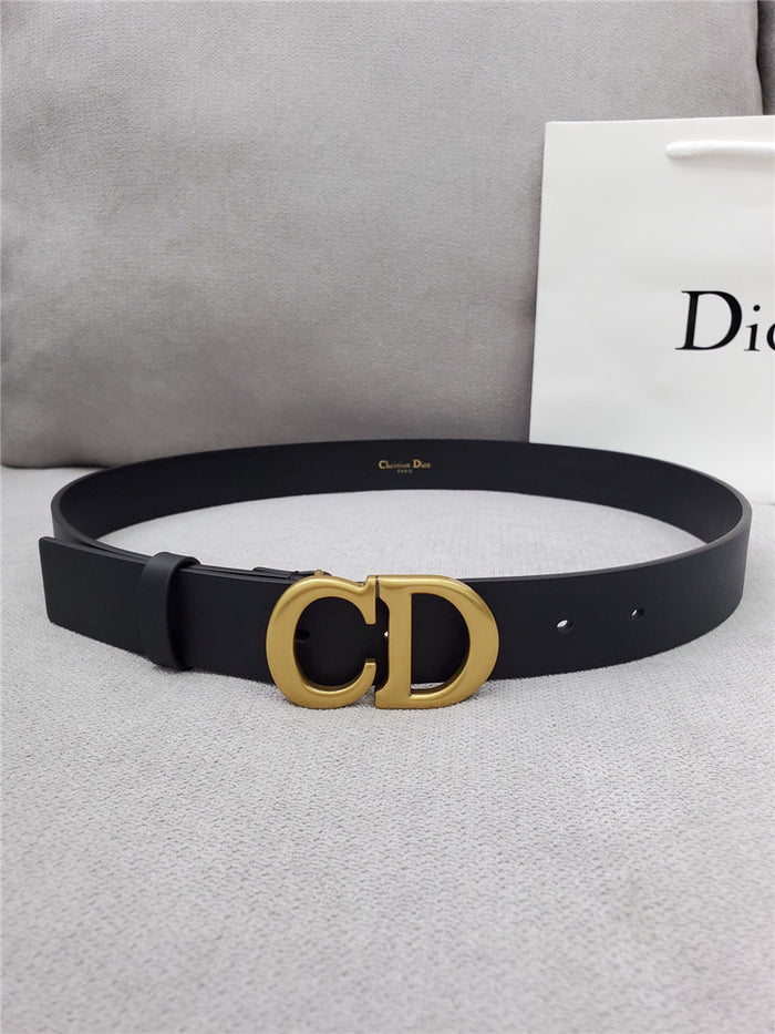 dior CD black leather belt