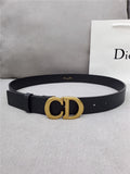 dior CD black leather belt