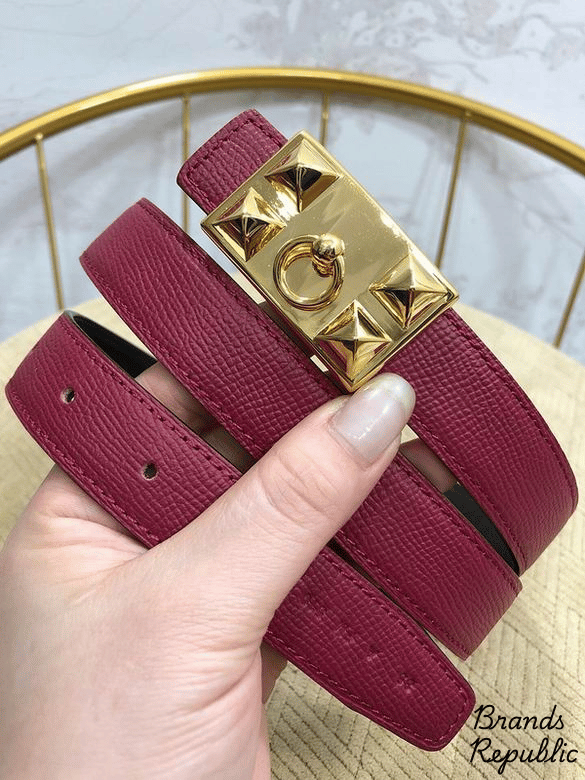 Hermès 25MM Collier de Chien (CDC) Leather Belt In Different Colors