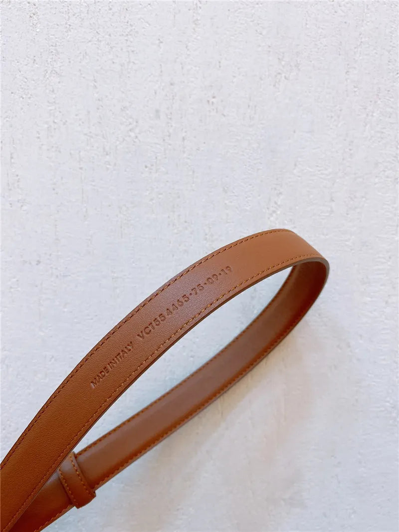 YSL Double Buckle Narrow Belt