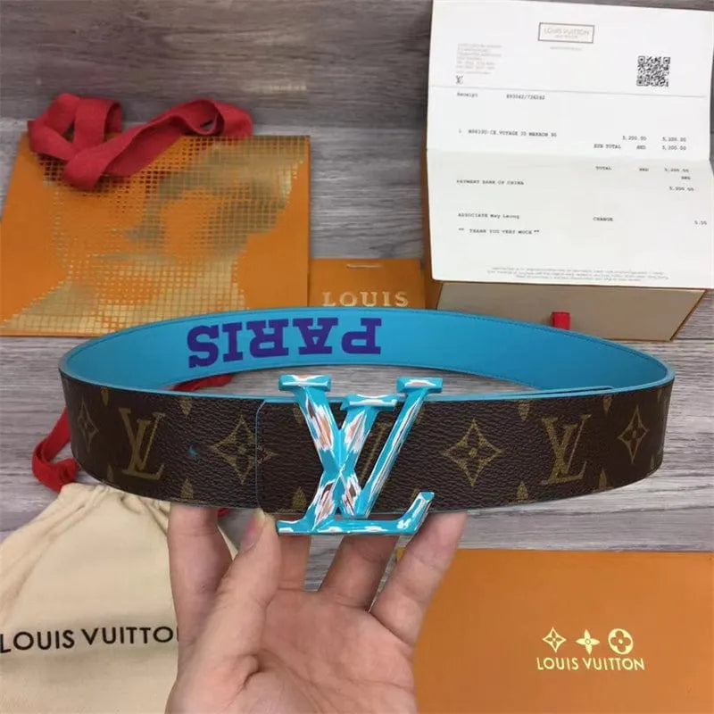 Louis Vuitton サンチュール・LVピラミッド 40MM リバーシブル ベルトM0495