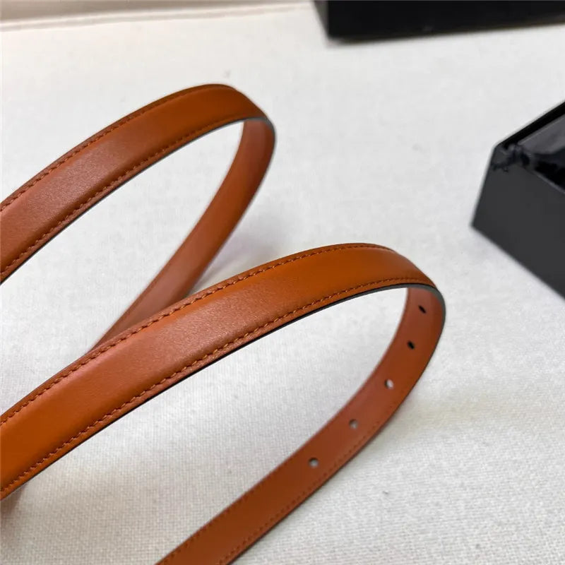 ysl leather heart pin buckle belt