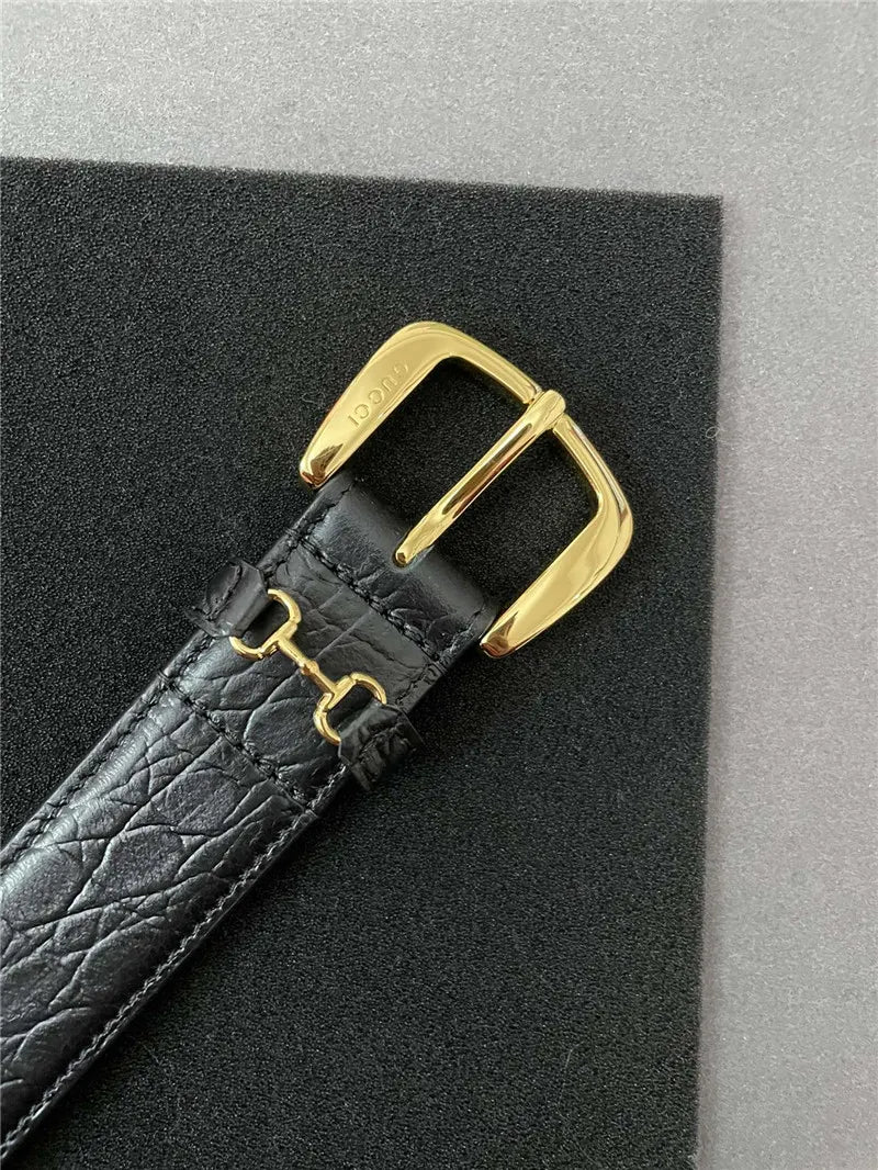 Hermes new GG metal pin buckle belt