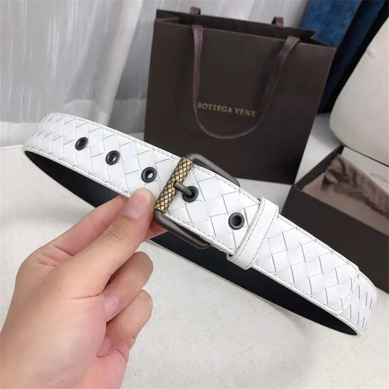 BOTTEGA VENETA イントレチアトベルト3.5cmホワイト
