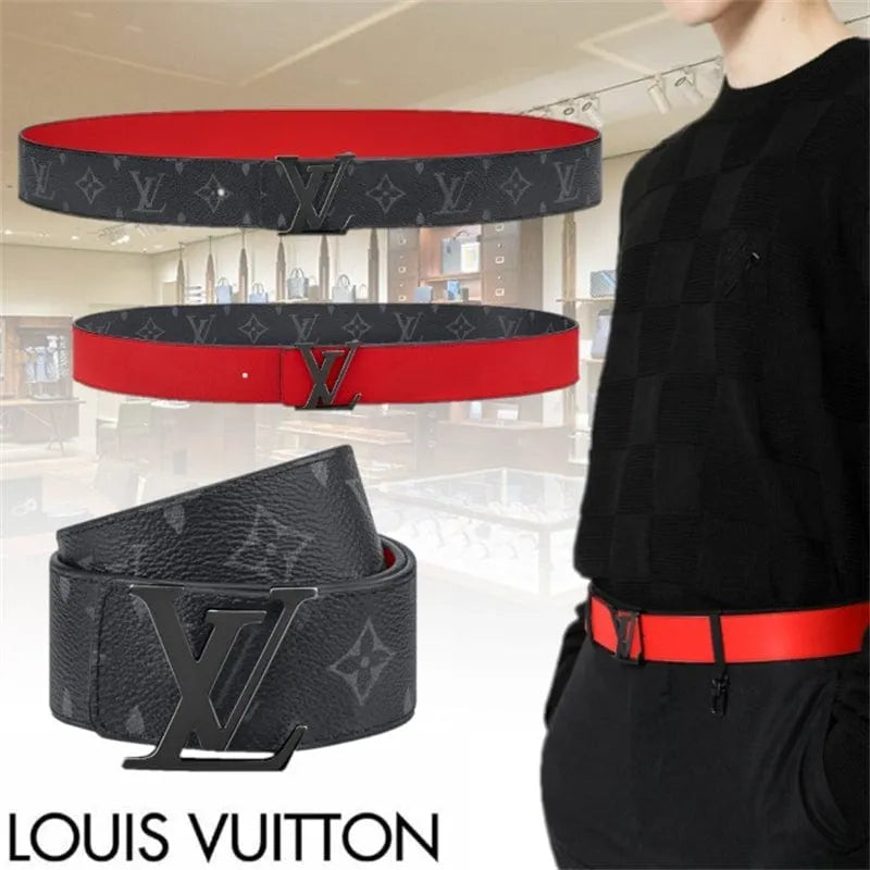 Louis Vuittonモノグラム ベルト リバーシブル 黒 赤ベルトM0601