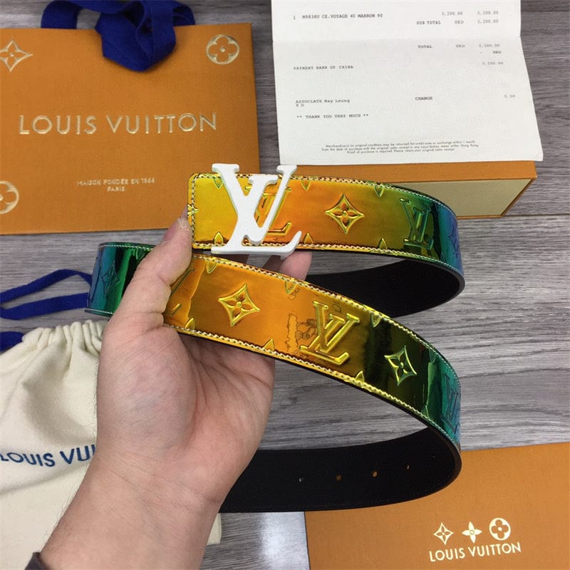 LOUIS VUITTON M0251 サンチュール LVシェイプ リバーシブル モノグラム プリズム ベルト