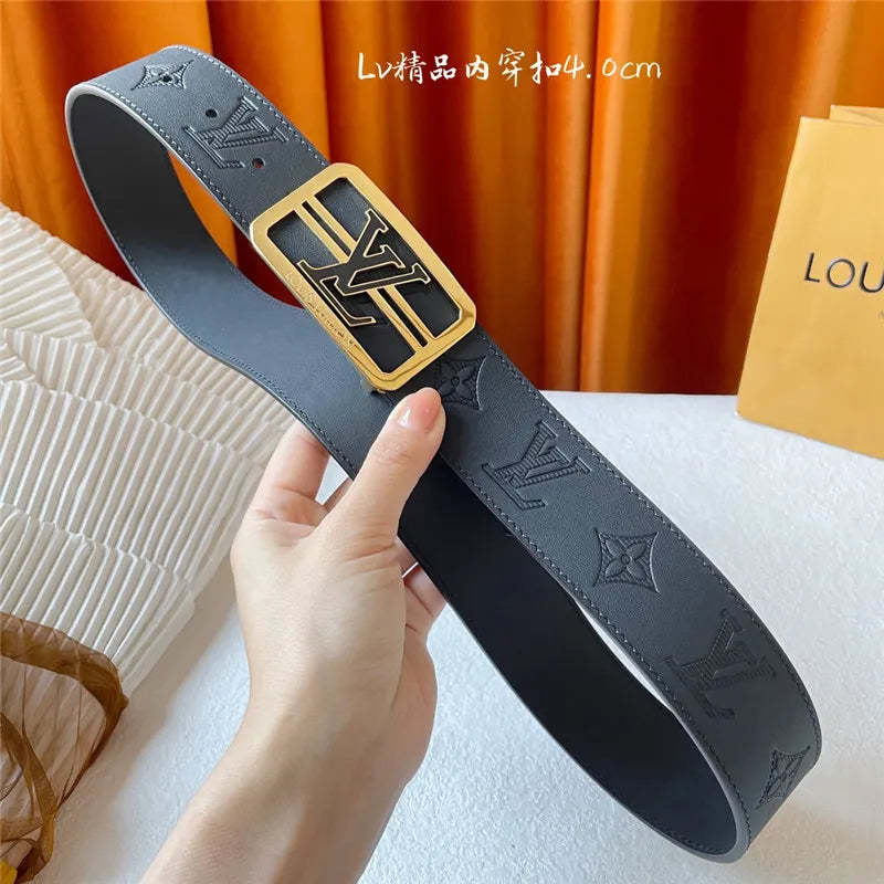 louis vuitton LV classic embossed belt