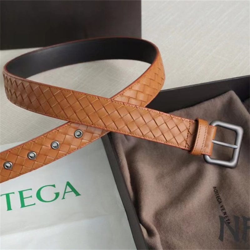 BOTTEGA VENETA イントレチアトベルト3.5cmブラウン