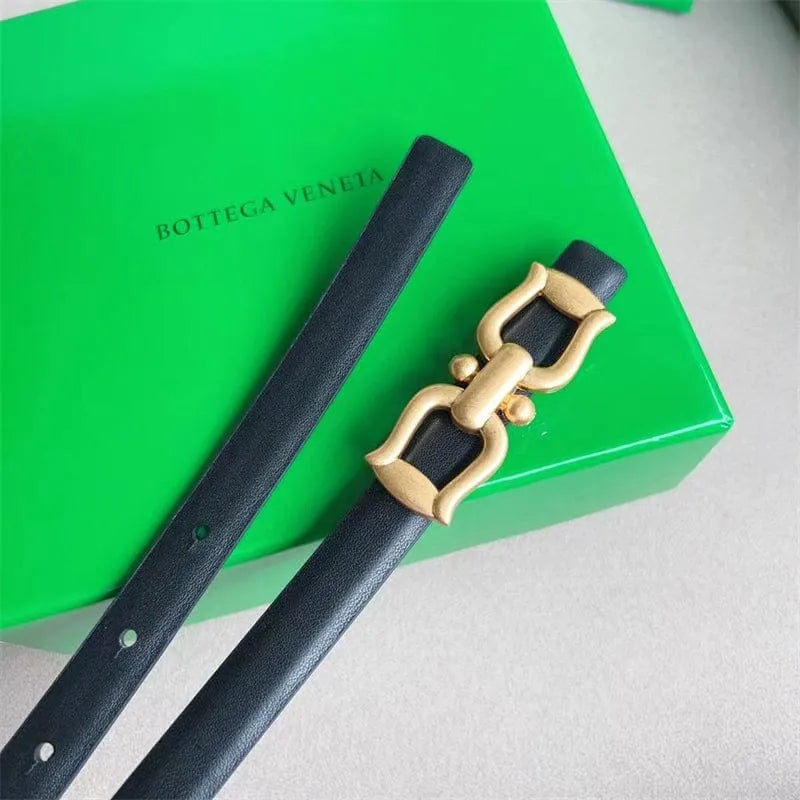 BOTTEGA VENETAレディースレザーベルト1.5cm