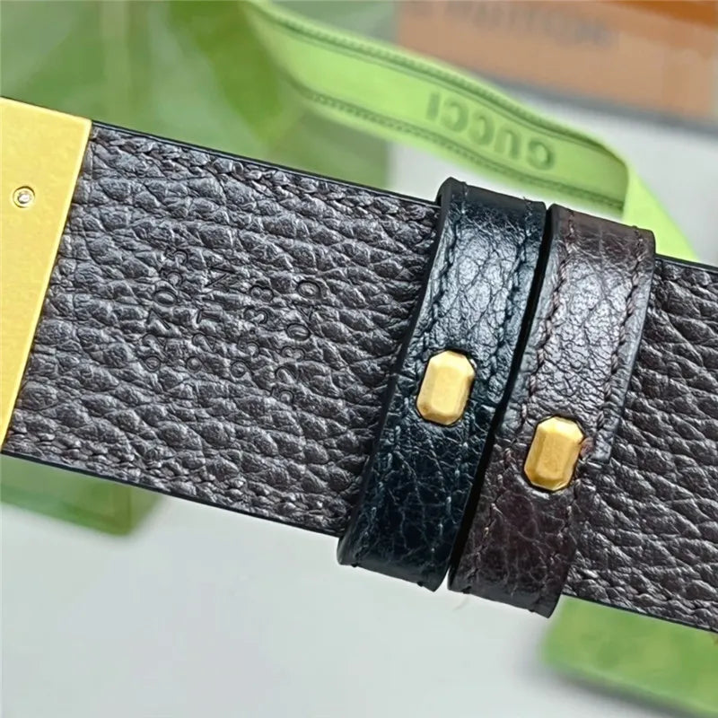 gucci reversible belt in textured leather