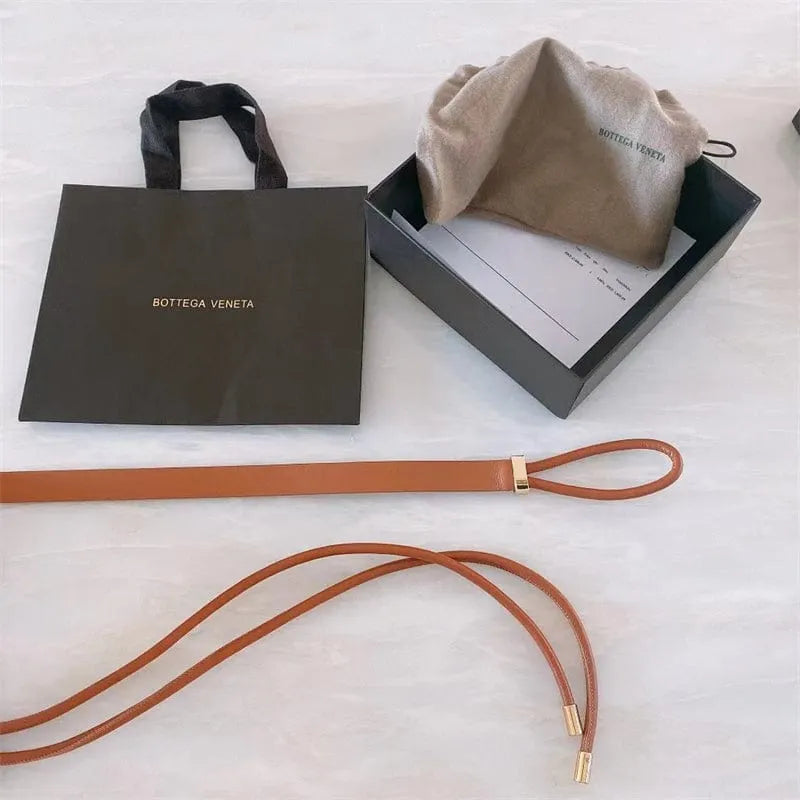 BOTTEGA VENETA レディースレザーベルト2.0cm