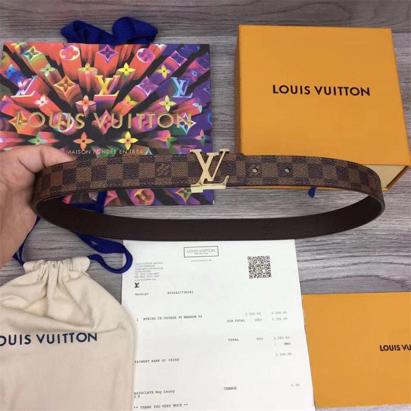 Louis Vuitton ミニ・ダミエ サンチュール・LV イニシャル 25MMベルトM9267V