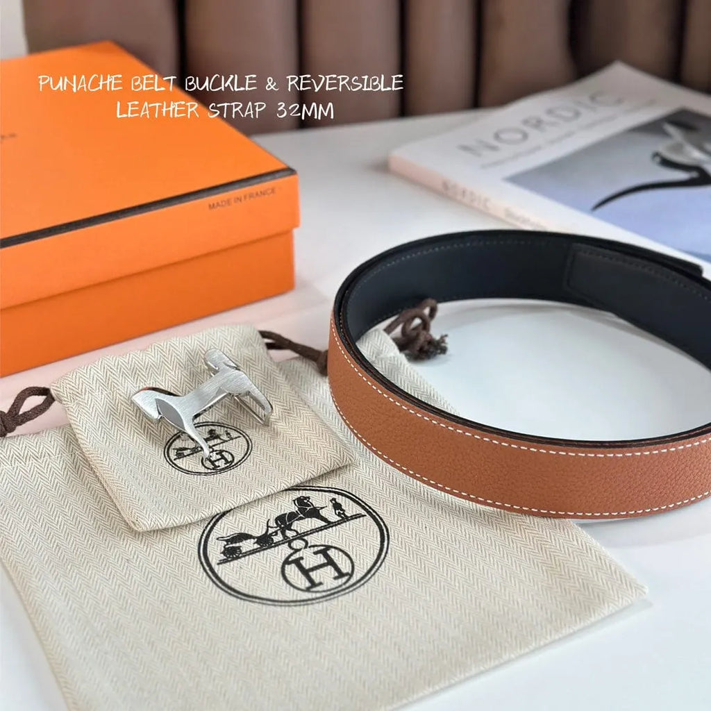 HERMES リバーシブルベルト 32mm