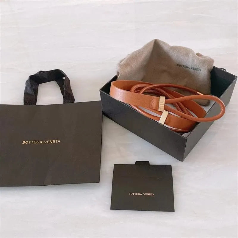 BOTTEGA VENETA レディースレザーベルト2.0cm