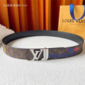 louis vuitton LV classic printed surface with leather belt