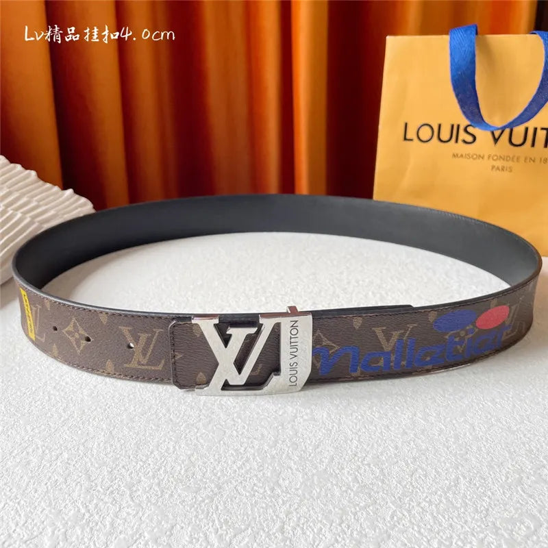 louis vuitton LV classic printed surface with leather belt